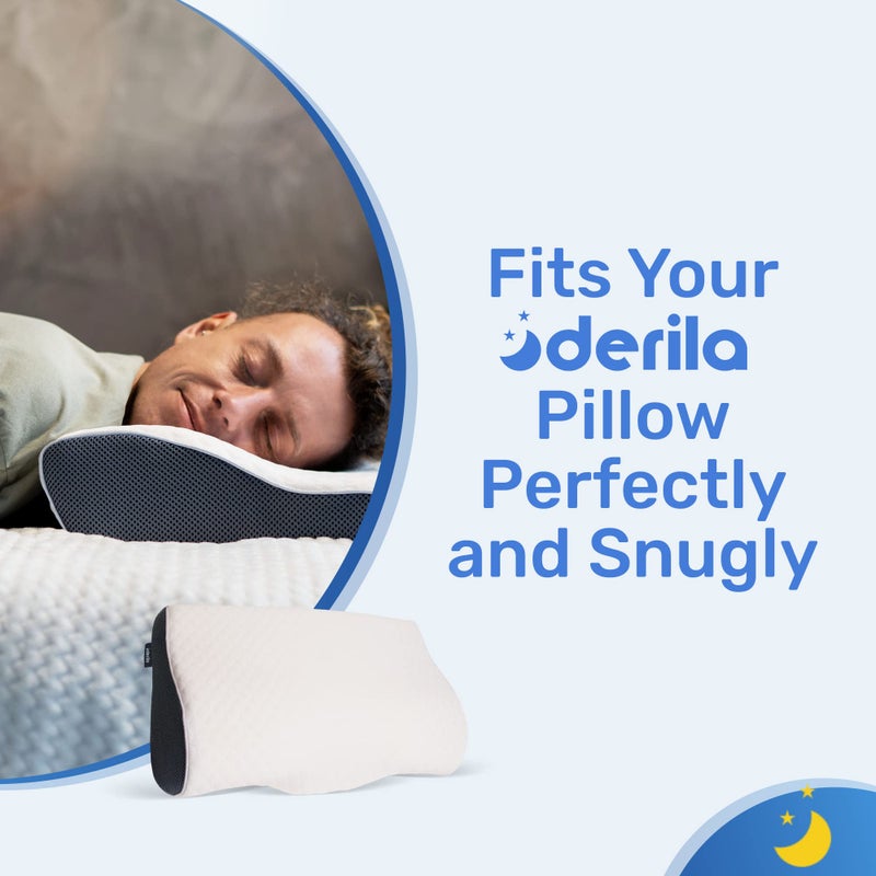 Derila Pillowcase | Designed to Keep Your Derila Memory Foam Pillow for snoring Relief Covered and Protected with This Crisp  Clean  White Pillowcase Made from Premium Materials - Image 5